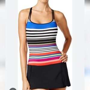 ☕️NWT JAG REACTIVE SWIMDRESS CROSS BACK SIZE MEDIUM SWIMWEAR SWIMSUIT